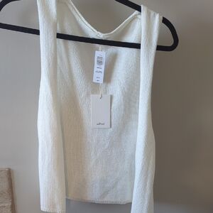 Nwt Women's Xlarge Wilfred Cream Knit Tank Top/ Vest